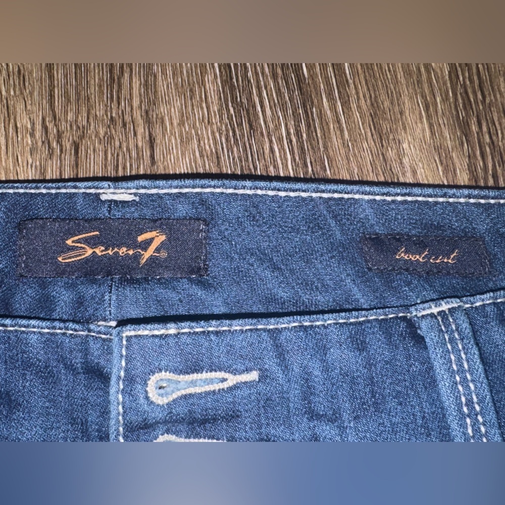 Seven7 Darkwash Bootcut Jeans Size 14 - Picture 6 of 11